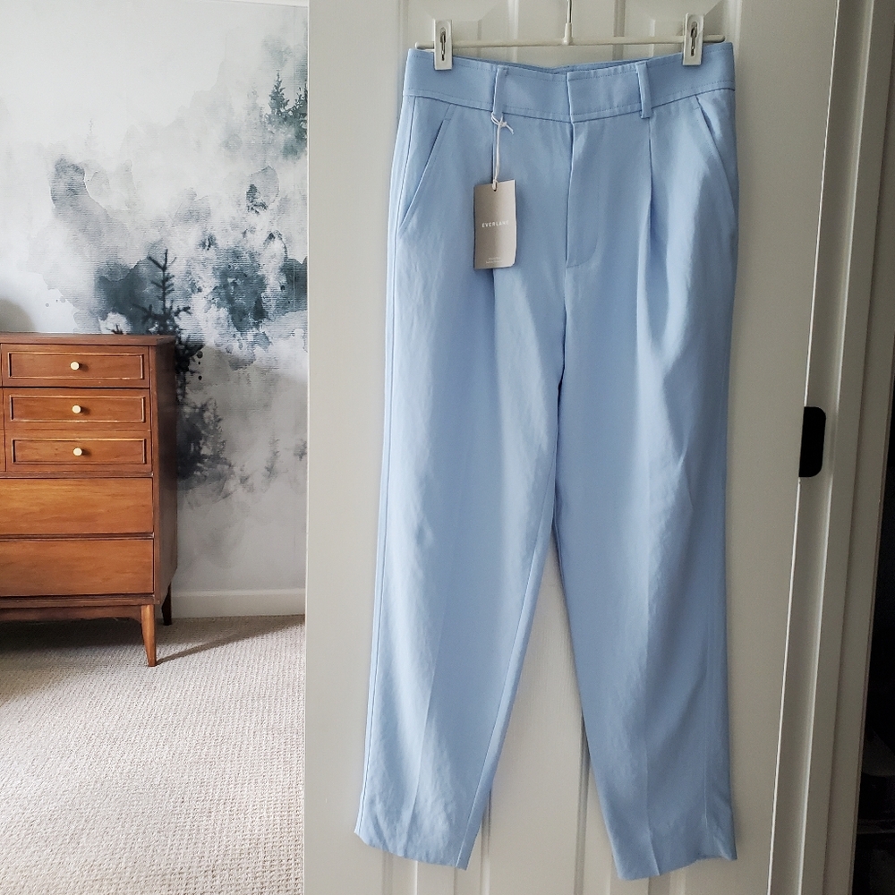 ✅ Everlane The Japanese GoWeave Way-High Tapered Pant, Chambray Blue,  (2)